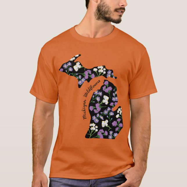 T-shirt Michigan Wildflowers Géant (Devant)