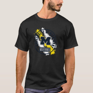 T-shirt Michigan Wolverines Rétro Peinture Grise Officiell
