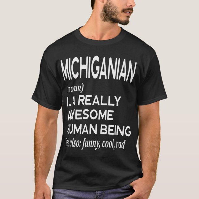T-shirt Michiganian Detroit Grand Rapids Lansing Ann Arbor (Devant)