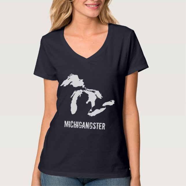 T-shirt Michiganster Baby Dark Colors Funny Michigan (Devant)