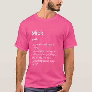 T-shirt Mick Name Definition Funny Dictionnaire