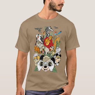T-shirt Mickey et ses amis Animal Kingdom fille vintage fa