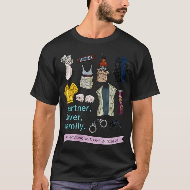 T-shirt Mickey Milkovich choses Flatlay - couleur (Devant)