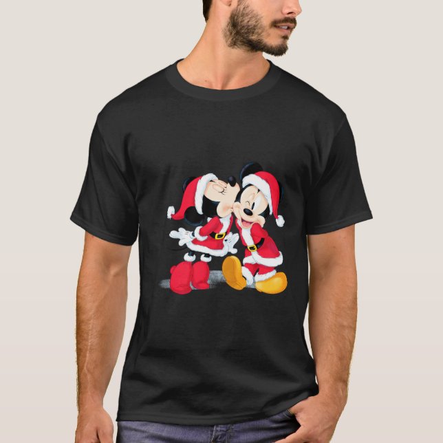 T-shirt Mickey Minnie Jingle Bell Fun  (Devant)