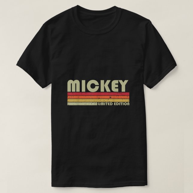 T-shirt MICKEY Name Personnalisé Retro Vintage (Design devant)