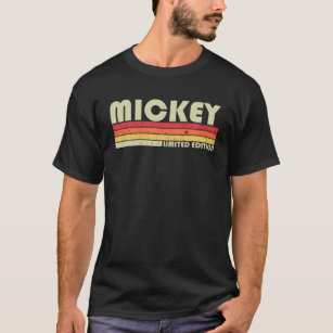 T-shirt MICKEY Nom Personnalisé Retro Vintage 80S 90S Bir