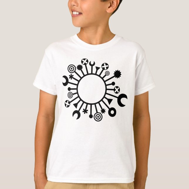 T-shirt micro-organisme - Noir (Devant)
