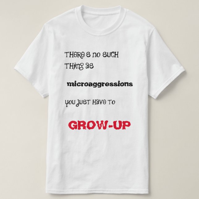 T-shirt Microaggression ? Élevez-vous- ! (Design devant)