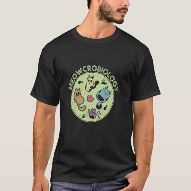 T-shirt Microbiologie féline bactéries de chat microbiolog (Devant)