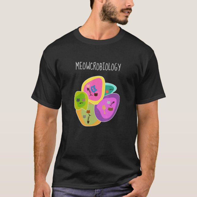 T-shirt Microbiologie féline Science Biologiste Bactérie C (Devant)