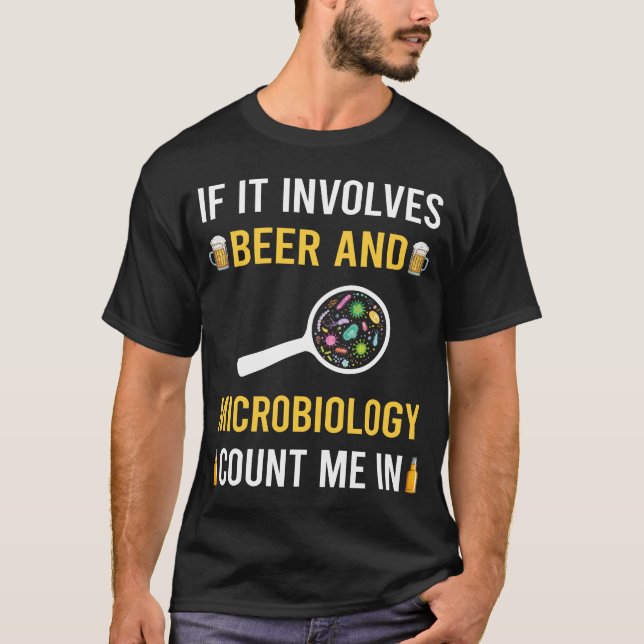 T-shirt Microbiologiste Bière Et Microbiologie (Devant)