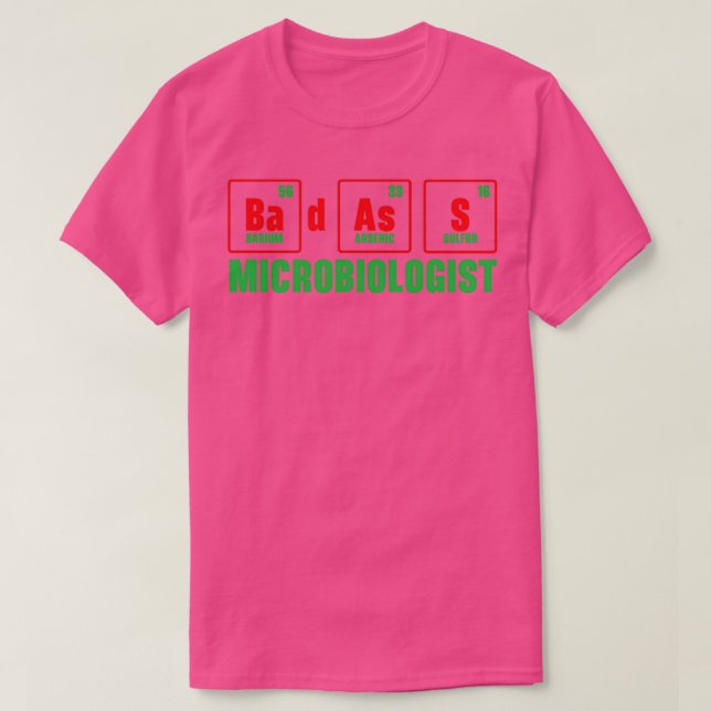 T-shirt Microbiologiste de Badass Biologie enseignant (Design devant)