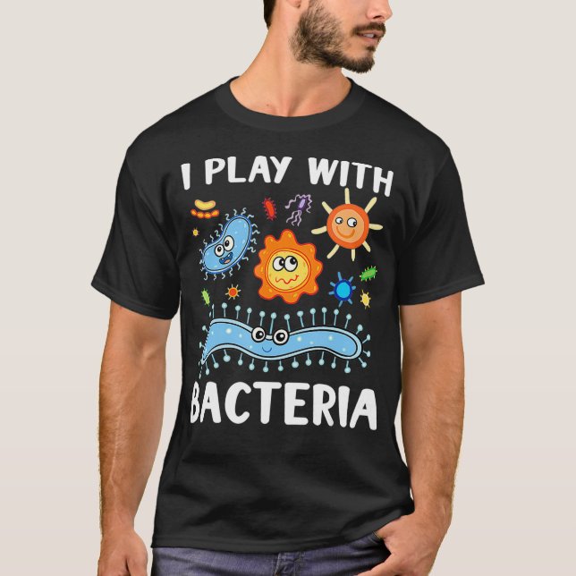 T-shirt Microbiologiste Microbiologie Lab Staph Je joue av (Devant)