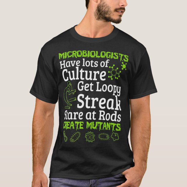 T-shirt Microbiologiste Microbiologie Tee  (Devant)