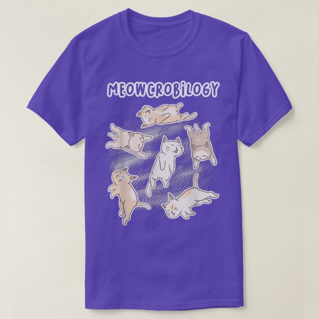 T-shirt Microbiology Science Cat Lovers (Design devant)