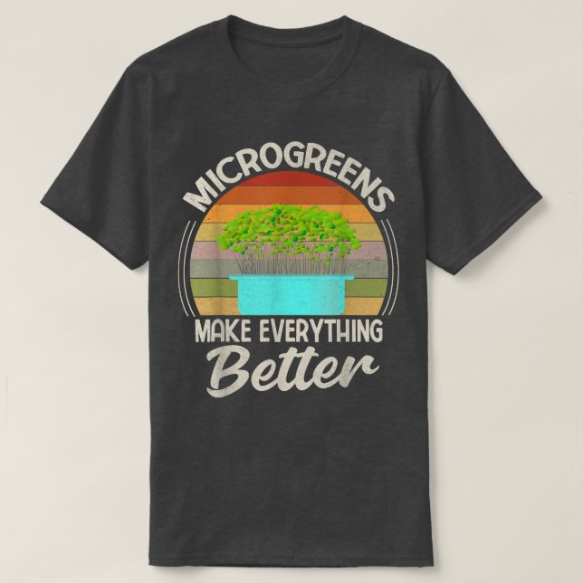 T-shirt Microgreens Vegan Funny Microgreen Farmer Gardenin (Design devant)