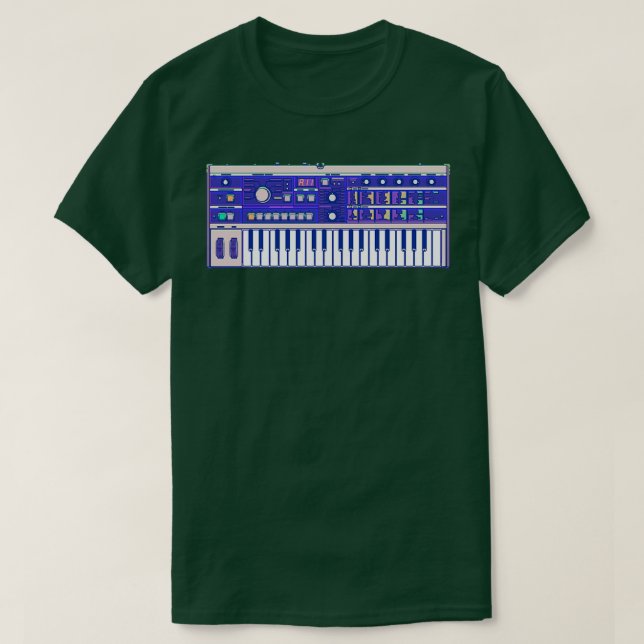 T-shirt Microkorg Synthesizer Vaporwave (Design devant)