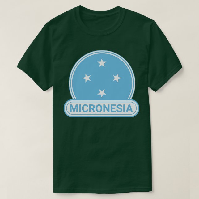 T-shirt Micronésie Badge Micronésie Drapeau (Design devant)