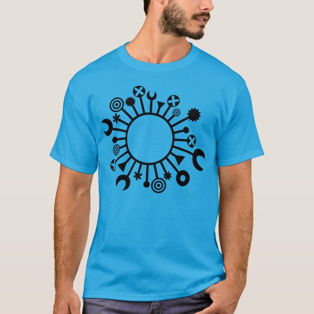 T-shirt microorganisme - Noir (Devant)