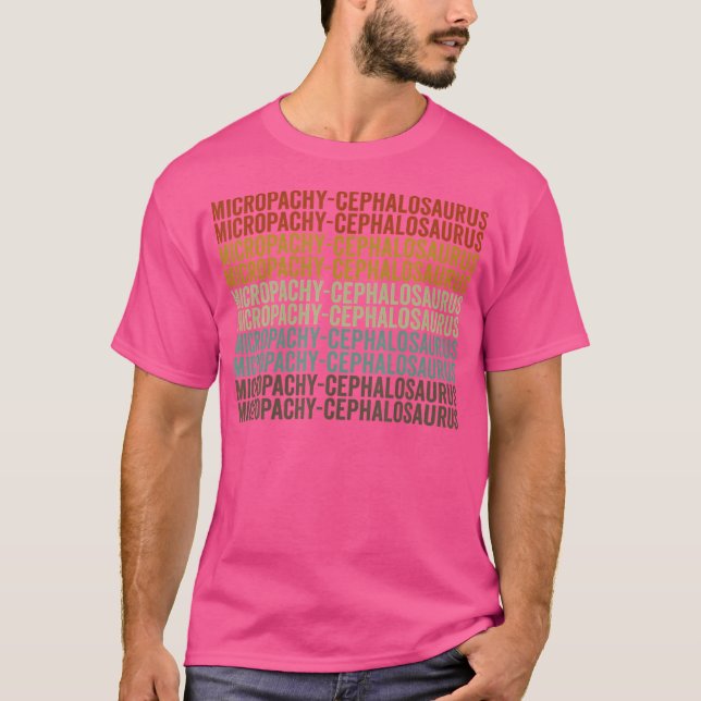 T-shirt Micropachy-Cephalosaurus Dinosaur Retro (Devant)