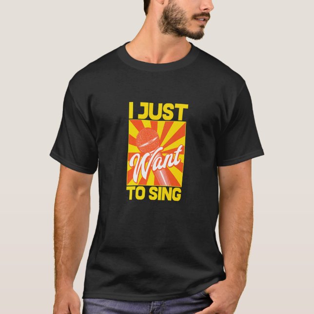 T-shirt Microphone Chanteur Pour Karaoke (Devant)