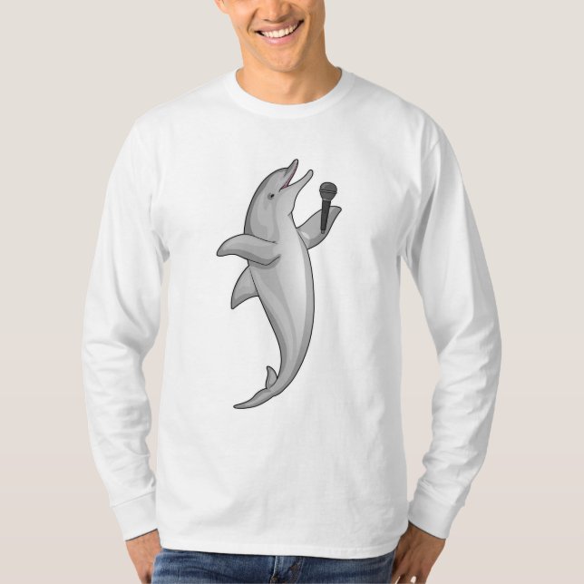 T-shirt Microphone Dolphin Singer (Devant)