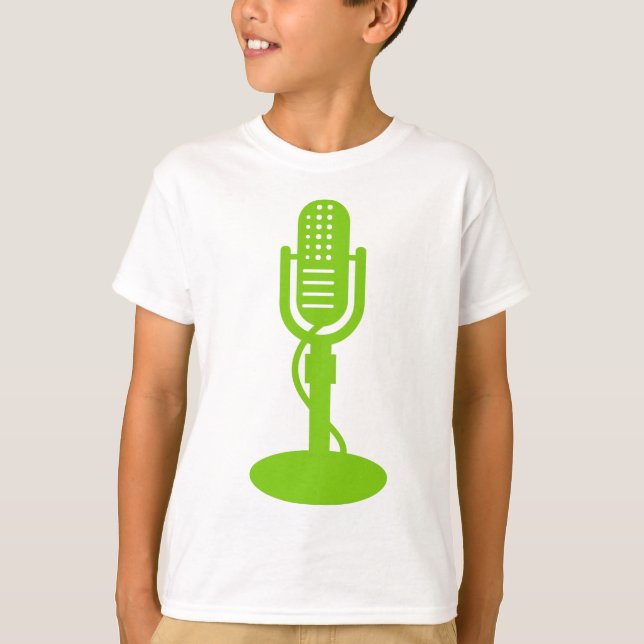 T-shirt Microphone - Martian Green (Devant)