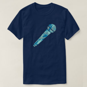T-shirt Microphone Motif BlueBlast