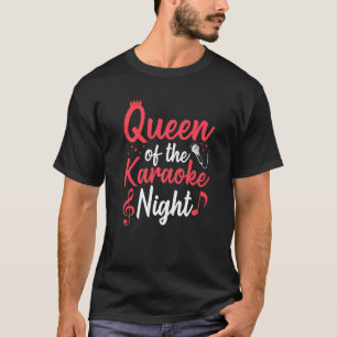 T-shirt Microphone Music Party Chantant Reine Du Karaok