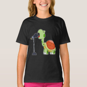 T-shirt Microphone musical tortue chanteuse