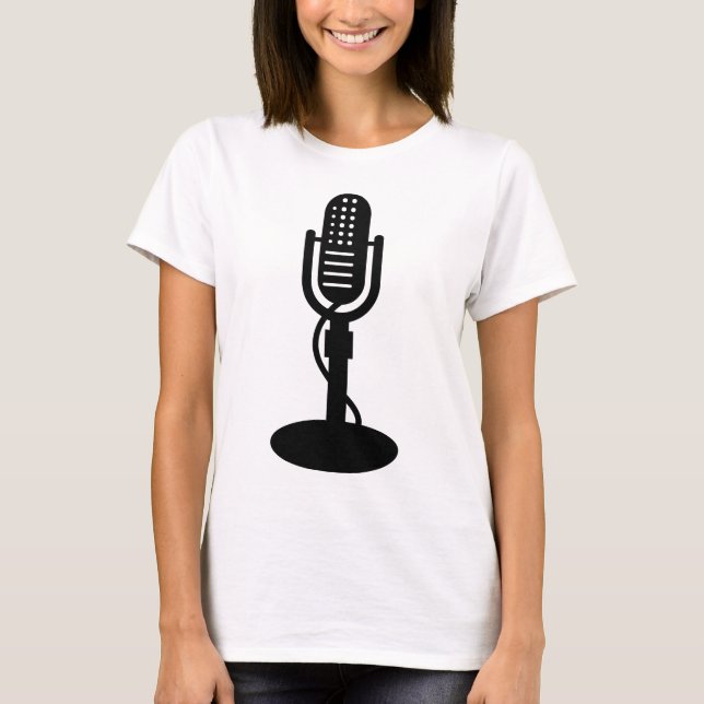 T-shirt Microphone - Noir (Devant)