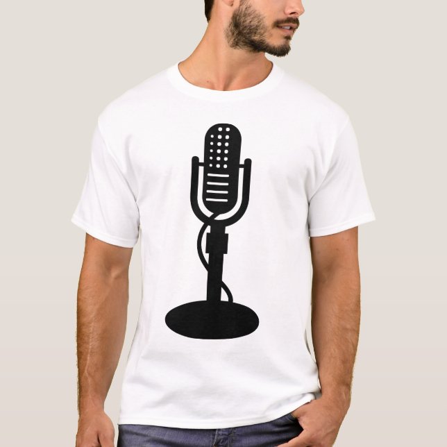 T-shirt Microphone - Noir (Devant)