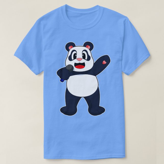 T-shirt Microphone Panda Singer (Design devant)