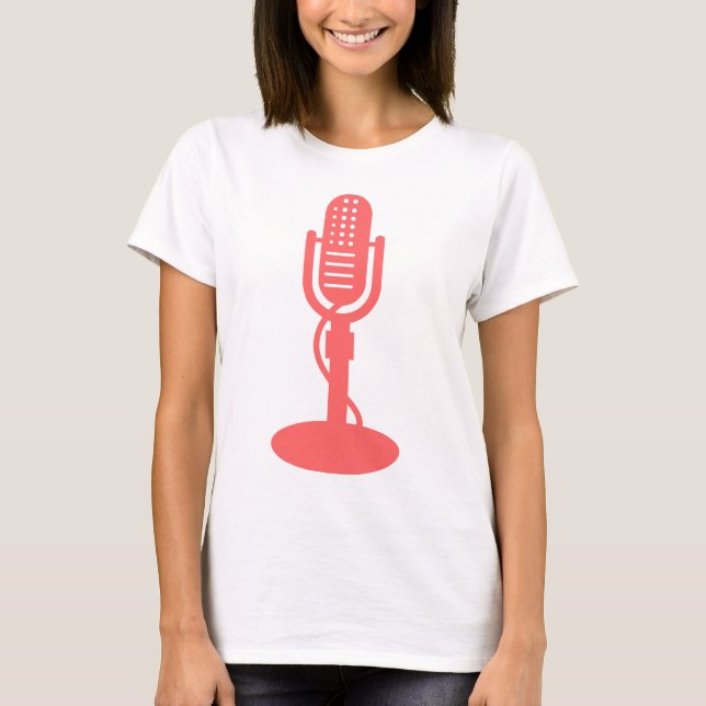 T-shirt Microphone - rose tropical (Devant)