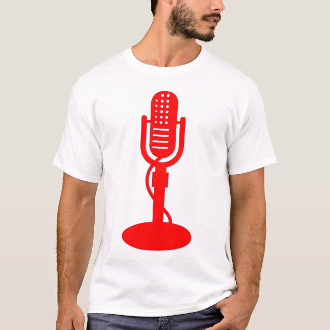 T-shirt Microphone - Rouge (Devant)
