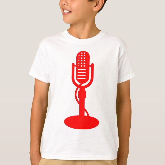 T-shirt Microphone - Rouge (Devant)