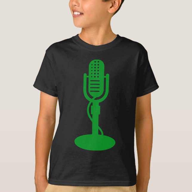T-shirt Microphone - Vert herbe (Devant)