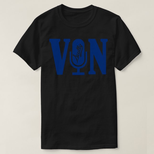 T-shirt Microphone Vin Scully (Design devant)