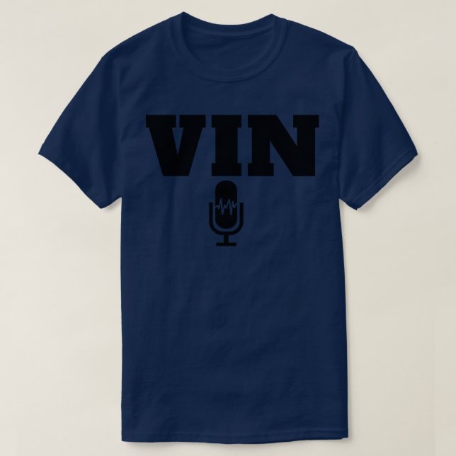T-shirt Microphone Vin Scully 1 (Design devant)