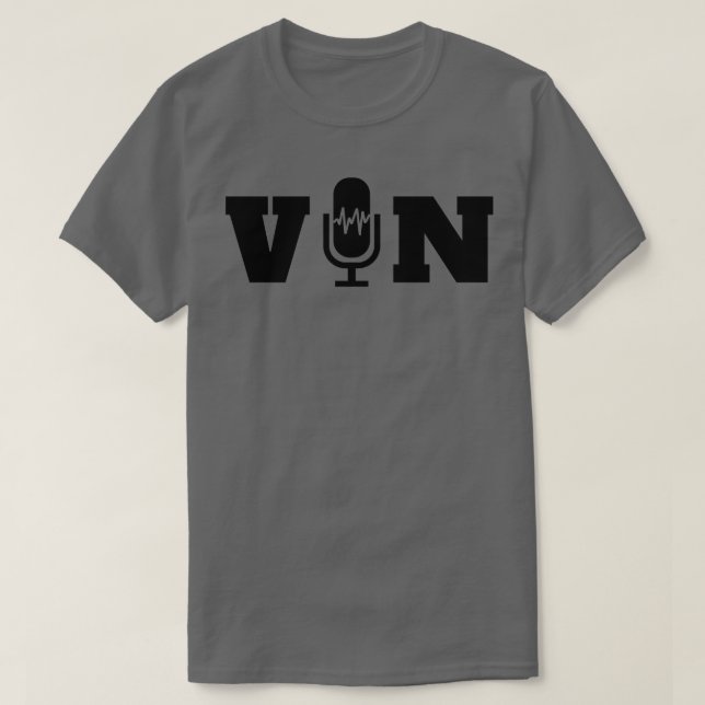 T-shirt Microphone Vin Scully 12 (Design devant)