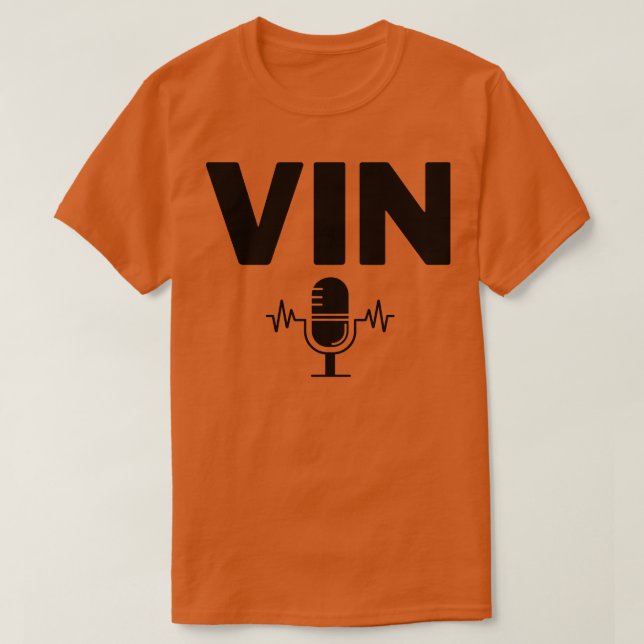 T-shirt Microphone Vin Scully 17 (Design devant)