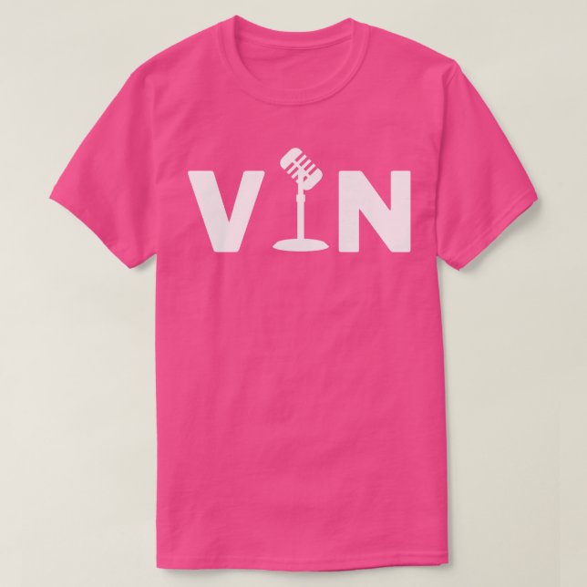 T-shirt Microphone Vin Scully 3 (Design devant)