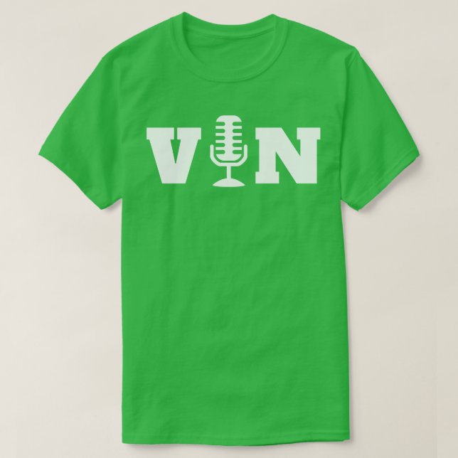 T-shirt Microphone Vin Scully 6 (Design devant)