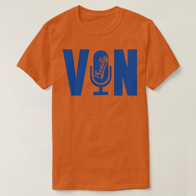 T-shirt Microphone Vin Scully Microphone Vin 1 (Design devant)
