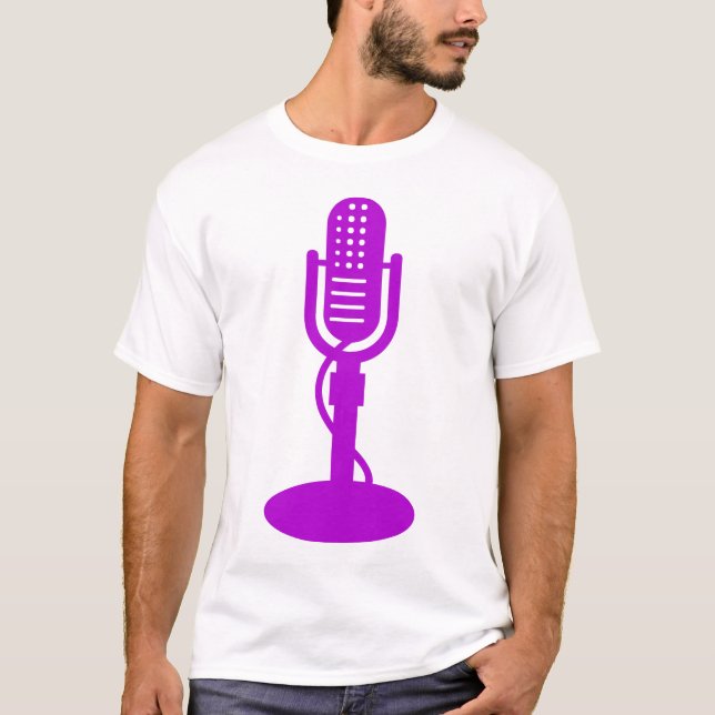 T-shirt Microphone - Violet (Devant)