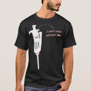 T-shirt Micropipette mignonne avec laboratoire de belle po