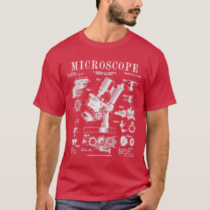 T-shirt Microscope Biologiste Science Brevet Vintage Drawi