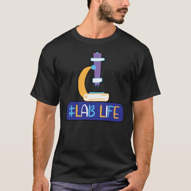 T-shirt Microscope de laboratoire Médicale Technologies de (Devant)