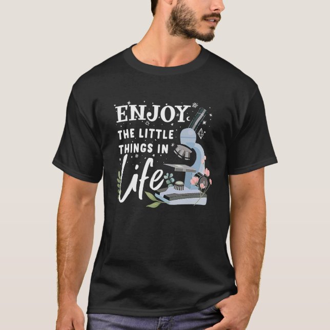 T-shirt microscope drôle microbiologistes biologie science (Devant)