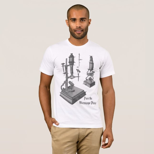 T-shirt Microscope du XVIIIe siècle Antique Science INSTRU (Devant entier)